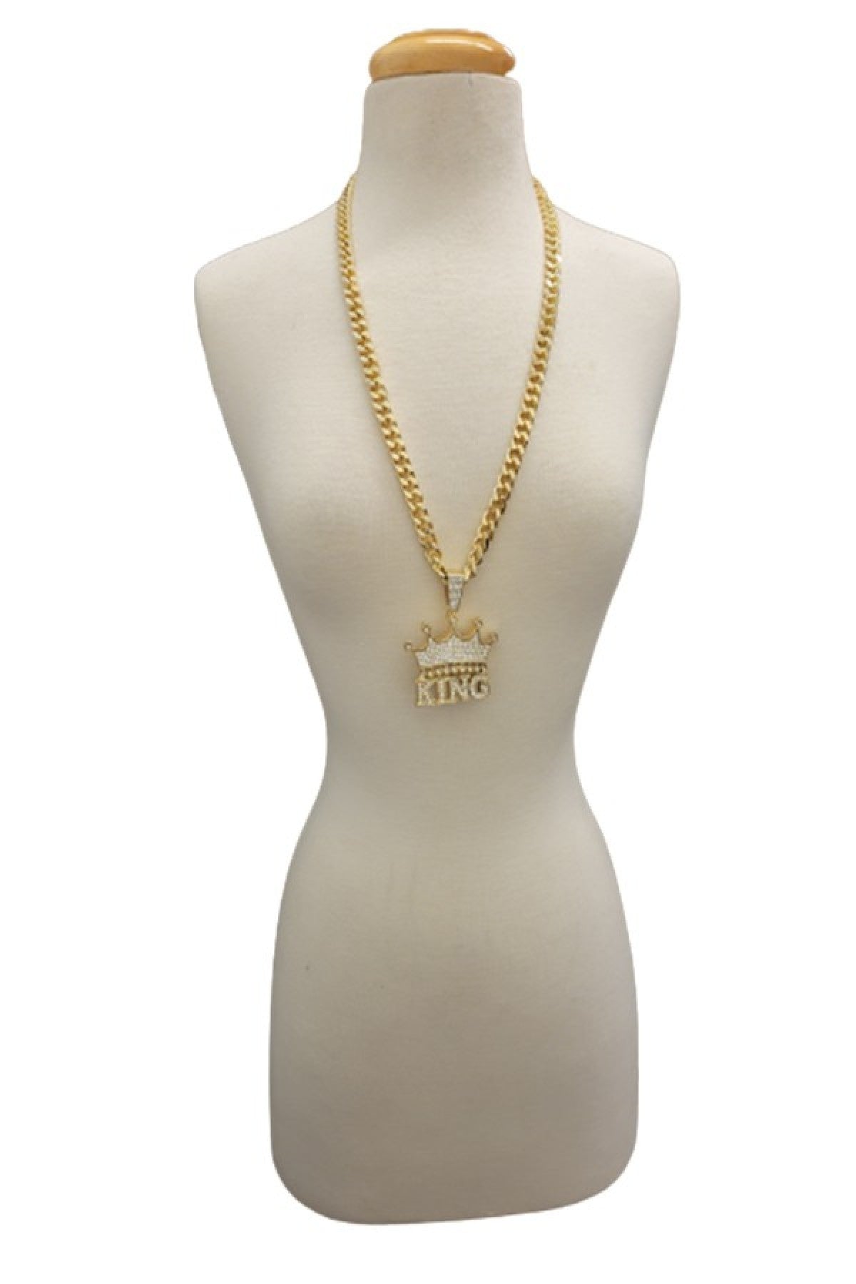 HIP HOP ICED OUT KING PENDANT CUBAN CHAIN-2