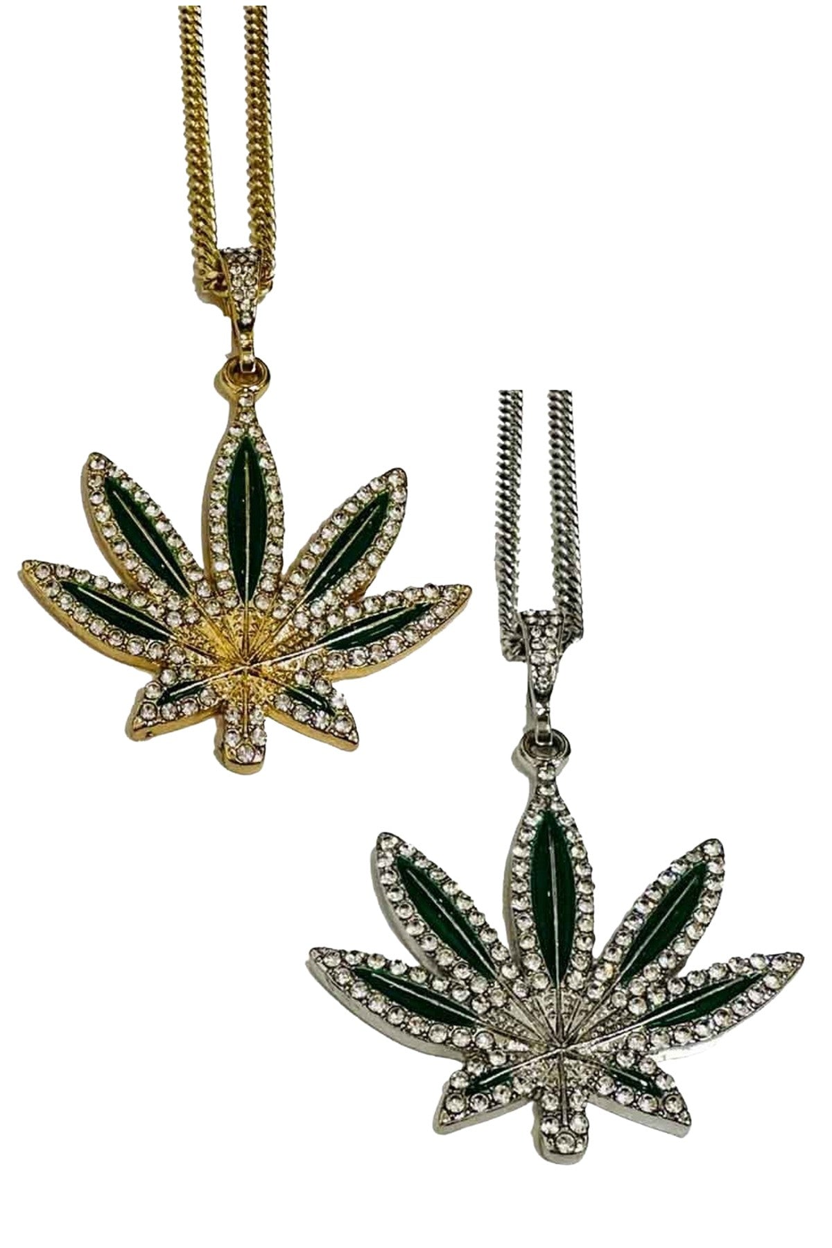 Stone leaf Pendant long Necklace-0