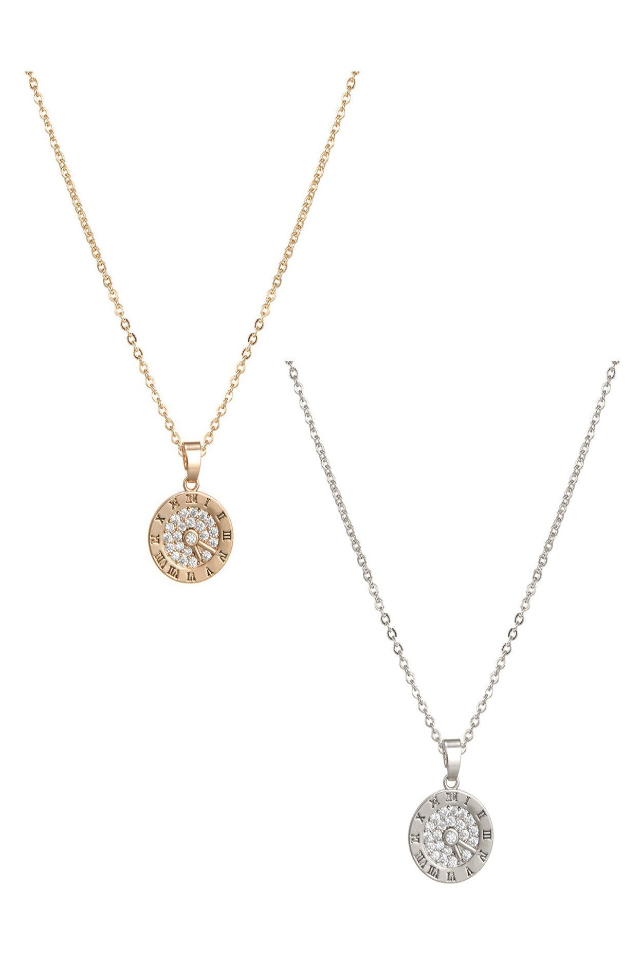 Clock Round necklace Necklace-0