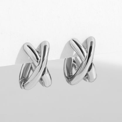 1 Pair Simple Style Classic Style Color Block Plating Copper Gold Plated Ear Studs