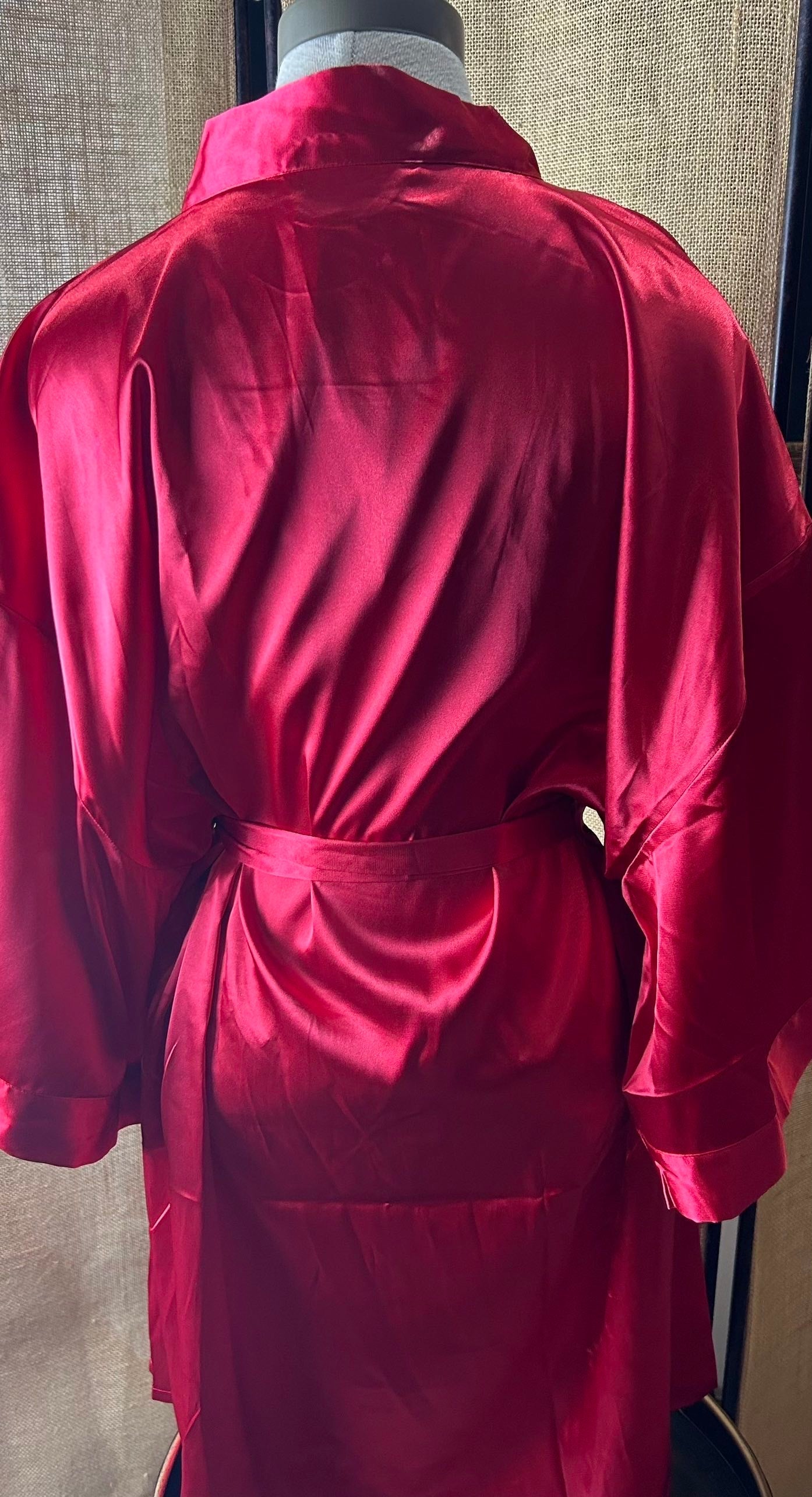Red Satin Robe-2