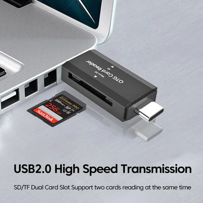 Type C SD TF Card Reader