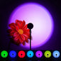 1x USB Sunset Lamp LED Rainbow Neon Night Light Projector
