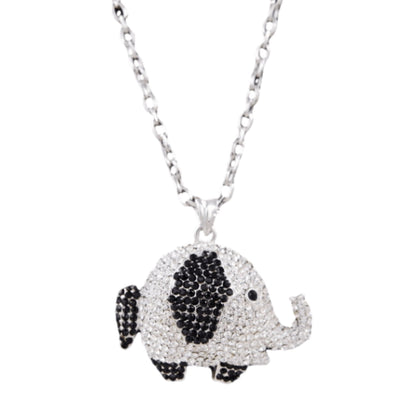 Studded Elephant Pendant Necklace-5