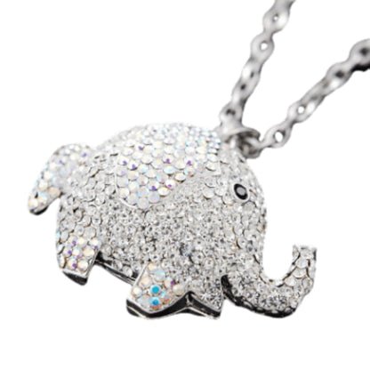 Studded Elephant Pendant Necklace-2