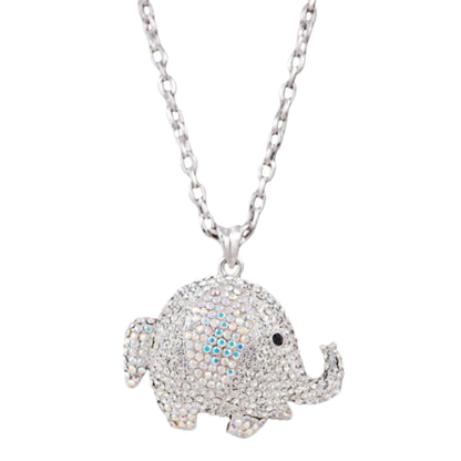 Studded Elephant Pendant Necklace-7