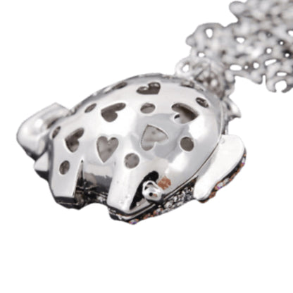 Studded Elephant Pendant Necklace-3