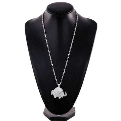 Studded Elephant Pendant Necklace-1