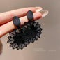 FASHION GEOMETRIC PLATING BLACK ALLOY DROP EARRINGS