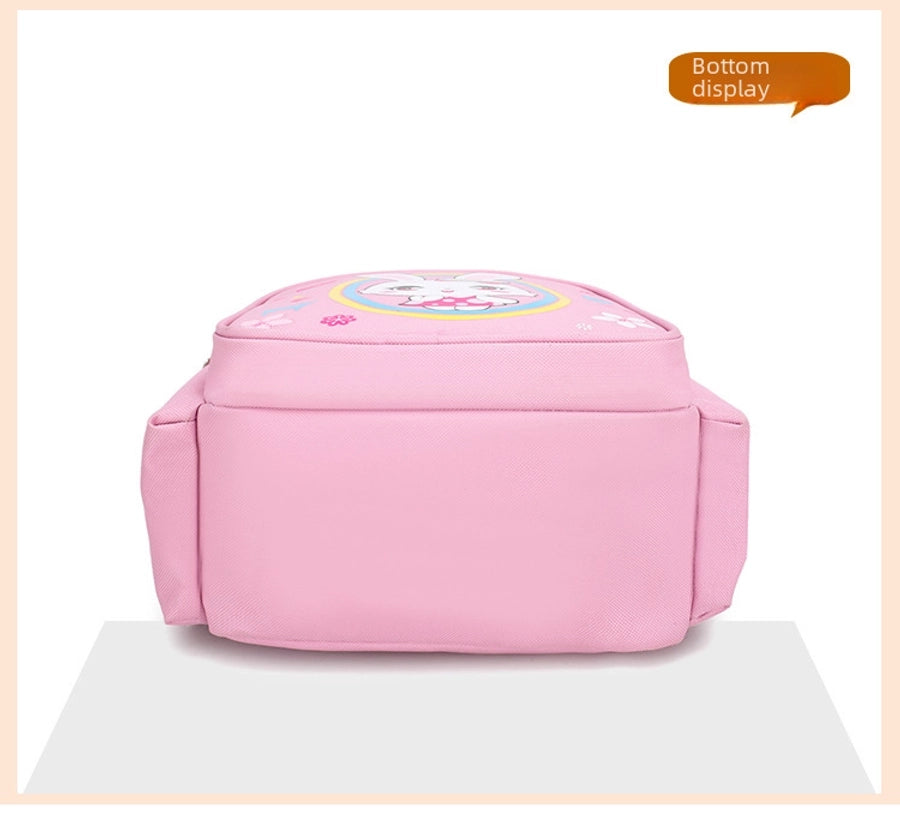 Pupils' Bag with Coin Purse Children's Printed Schoolbag Cute Cartoon Children's Ridge Protection Schoolbag