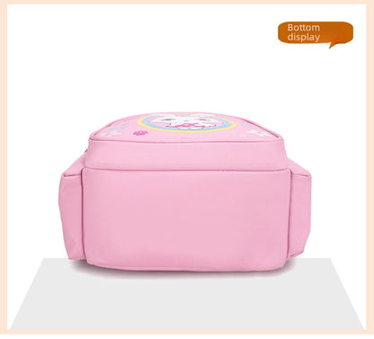 Pupils' Bag with Coin Purse Children's Printed Schoolbag Cute Cartoon Children's Ridge Protection Schoolbag