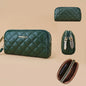 new women's long handbag Baellerry rhombus double zipper mobile phone wallet coin purse