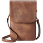 Women's Pu Leather Square Vintage Style Classic Style Square Flip Cover passport holder Crossbody Bag Coin Purse