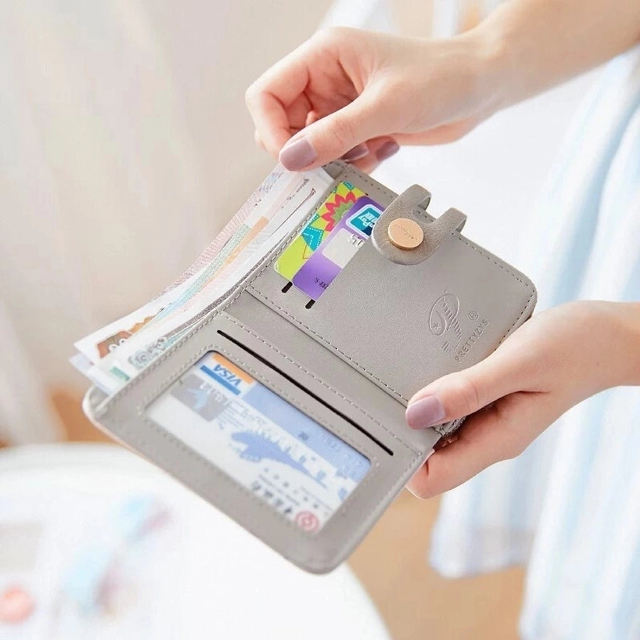 women's flower pu leather buckle wallets