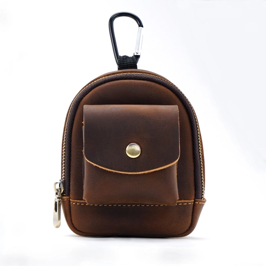new original outdoor sports coin purse casual portable small saddle bag cowhide buggy bag zipper bag key pouch