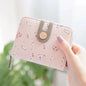 women's flower pu leather buckle wallets