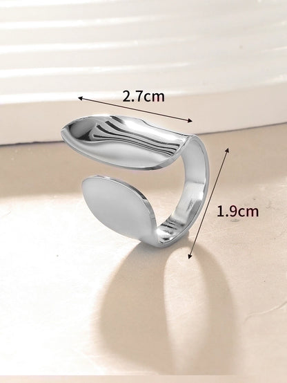 304 Stainless Steel 14K Gold Plated Simple Style Commute Plating Geometric Open Rings