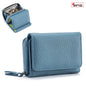 Women's Solid Color Leather Flip Cover Wallets