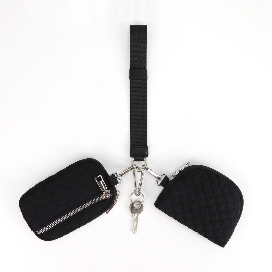 in stock  lulu with multi-functional fashion ladies wristlet portable simple bank card mini coin purse
