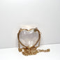 Silver Heart Black Heart Transparent Heart Arylic Solid Color Heart-shaped Evening Bags