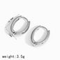 1 Pair Elegant Simple Style Solid Color Polishing Plating 304 Stainless Steel 18K Gold Plated Earrings