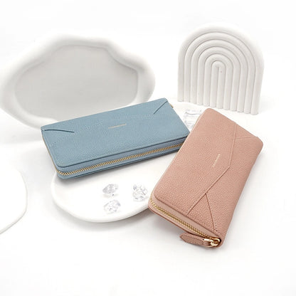 Trendy  Long Women's Wallet Zipper Large Capacity Multi-card Coin Purse High-end Fashion PU Clutch Bag