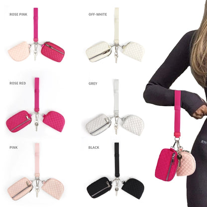 in stock  lulu with multi-functional fashion ladies wristlet portable simple bank card mini coin purse
