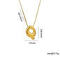 Jewelry Hip-Hop Simple Style Letter Titanium Steel 18K Gold Plated Plating Pendant Necklace