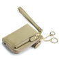 Unisex Solid Color Leather Side Zipper Coin Purses