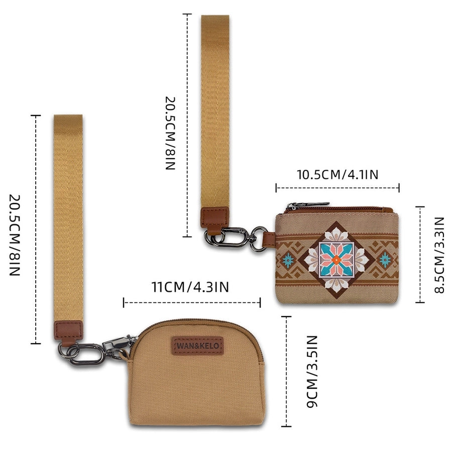 New Bohemian Ethnic Style Small Double Bag  Retro Key Bag Wrist Bag Shiling Bag