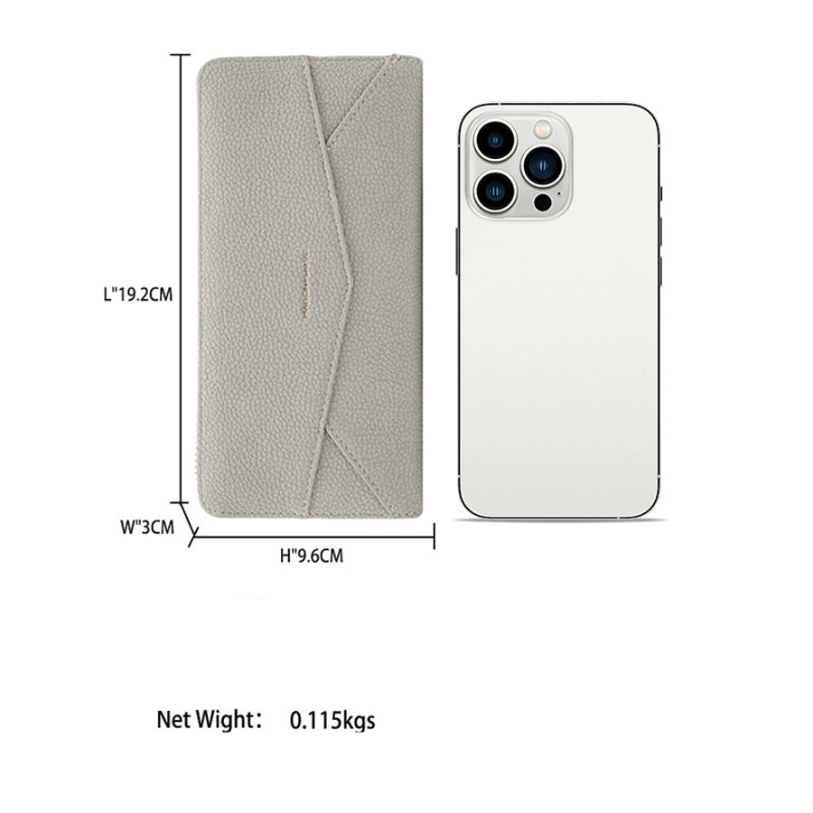 Trendy  Long Women's Wallet Zipper Large Capacity Multi-card Coin Purse High-end Fashion PU Clutch Bag
