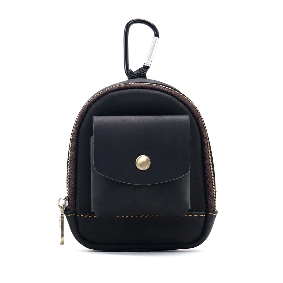new original outdoor sports coin purse casual portable small saddle bag cowhide buggy bag zipper bag key pouch
