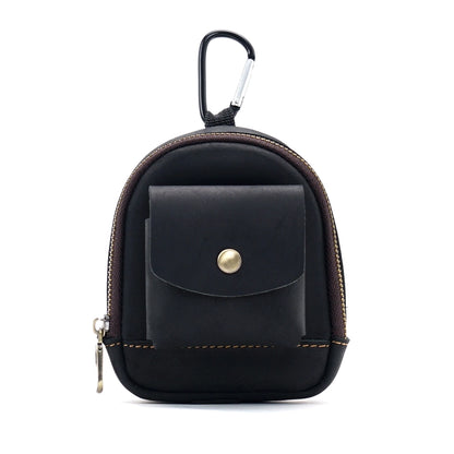 new original outdoor sports coin purse casual portable small saddle bag cowhide buggy bag zipper bag key pouch