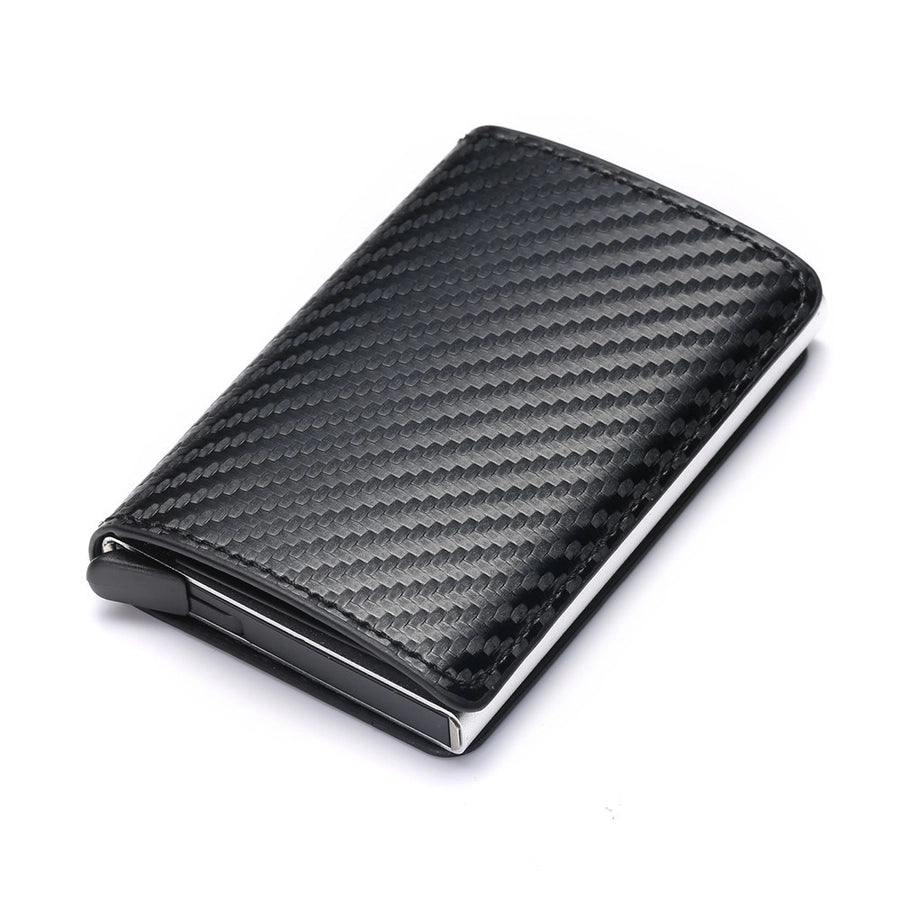 A generation of automatic card set anti-magnetic anti-theft brush credit card box  multi-functional coin purse aluminum alloy card bag