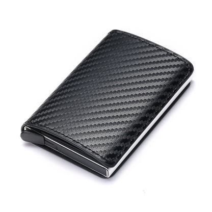 A generation of automatic card set anti-magnetic anti-theft brush credit card box  multi-functional coin purse aluminum alloy card bag
