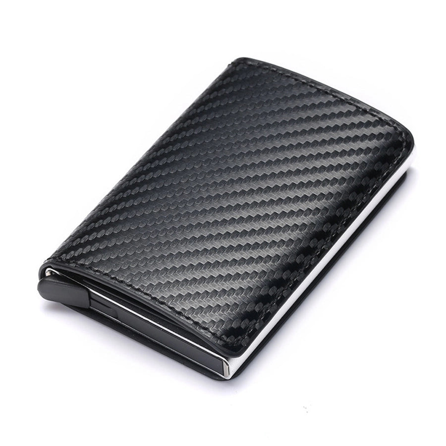 A generation of automatic card set anti-magnetic anti-theft brush credit card box  multi-functional coin purse aluminum alloy card bag