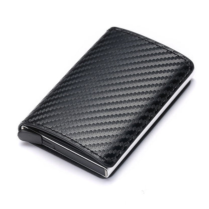 A generation of automatic card set anti-magnetic anti-theft brush credit card box  multi-functional coin purse aluminum alloy card bag