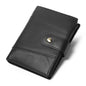 hot-selling leather short men's wallet large capacity cowhide card holder vintage RFID Multi-card coin purse