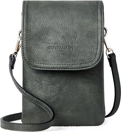 Women's Pu Leather Square Vintage Style Classic Style Square Flip Cover passport holder Crossbody Bag Coin Purse