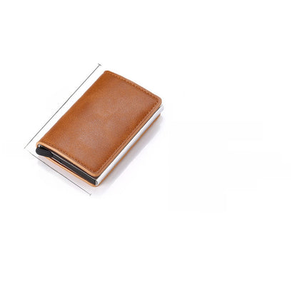 A generation of automatic card set anti-magnetic anti-theft brush credit card box  multi-functional coin purse aluminum alloy card bag
