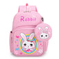 Pupils' Bag with Coin Purse Children's Printed Schoolbag Cute Cartoon Children's Ridge Protection Schoolbag