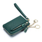 Unisex Solid Color Leather Side Zipper Coin Purses