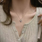 simple style heart shape titanium steel plating gold plated pendant necklace
