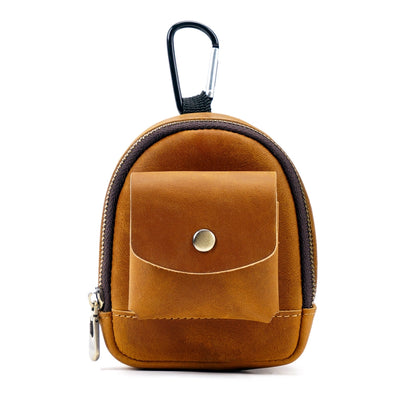 new original outdoor sports coin purse casual portable small saddle bag cowhide buggy bag zipper bag key pouch