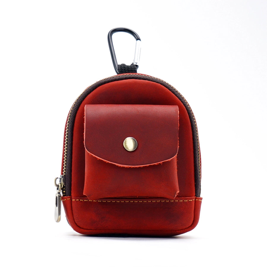 new original outdoor sports coin purse casual portable small saddle bag cowhide buggy bag zipper bag key pouch