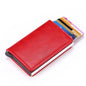 A generation of automatic card set anti-magnetic anti-theft brush credit card box  multi-functional coin purse aluminum alloy card bag
