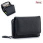 Women's Solid Color Leather Flip Cover Wallets