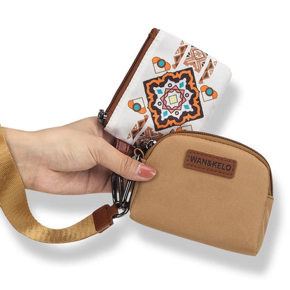 New Bohemian Ethnic Style Small Double Bag  Retro Key Bag Wrist Bag Shiling Bag