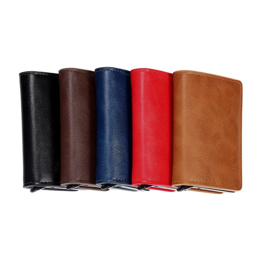 A generation of automatic card set anti-magnetic anti-theft brush credit card box  multi-functional coin purse aluminum alloy card bag