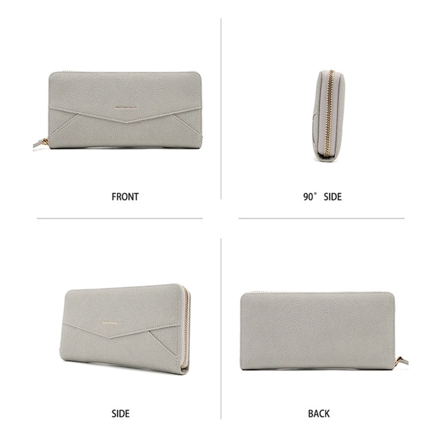 Trendy  Long Women's Wallet Zipper Large Capacity Multi-card Coin Purse High-end Fashion PU Clutch Bag